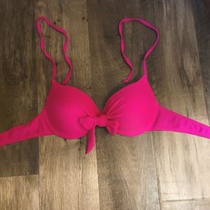 Hot pink bikini top (size large)